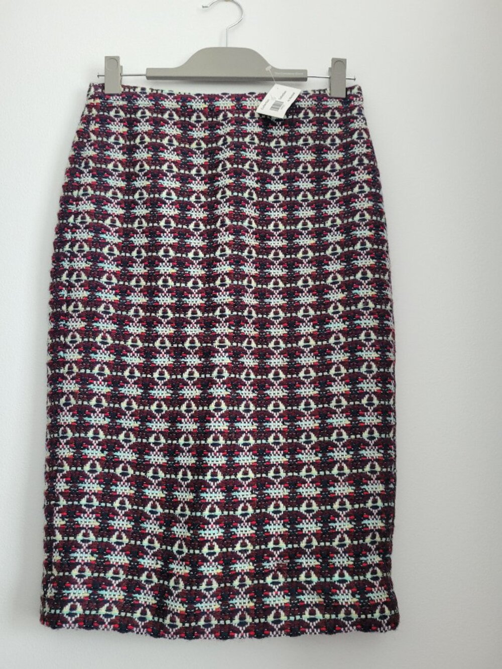 JCREW COLLECTION Jacquard pencil skirt cashmere wool mohair blend textured lined